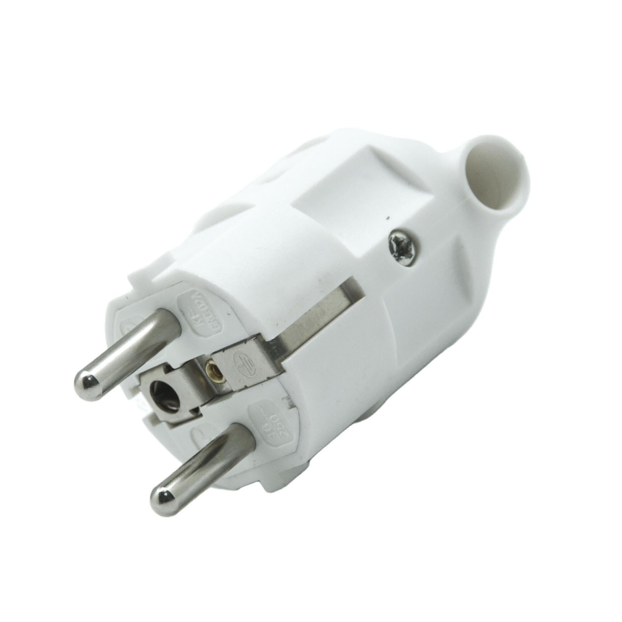 Fiche électrique mâle 2 pôles +