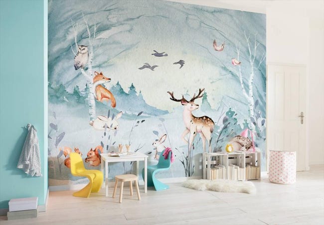 Papier Peint Panoramique Sleepover Bleu Intisse Komar L 350 X H 280 Cm Leroy Merlin Papier Peint Panoramique Sleepover Bleu Intisse Komar L 350 X H 280 Cm Leroy Merlin