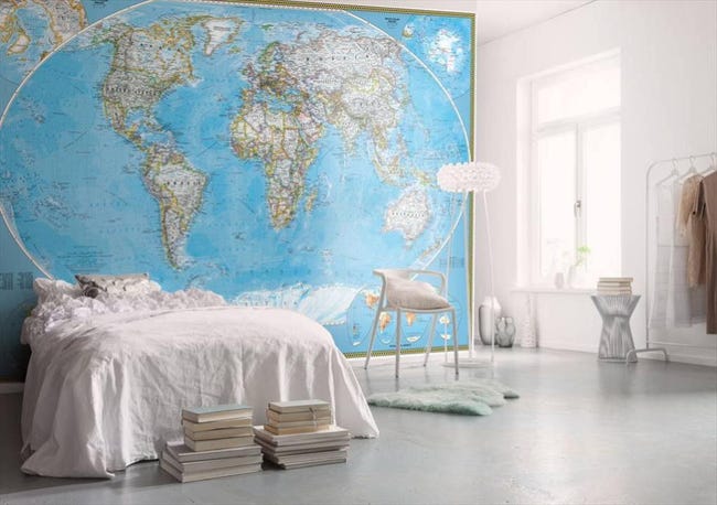 Papier Peint Panoramique World Politic Bleu Intisse Komar L 400 X H 280 Cm Leroy Merlin Papier Peint Panoramique World Politic Bleu Intisse Komar L 400 X H 280 Cm Leroy Merlin