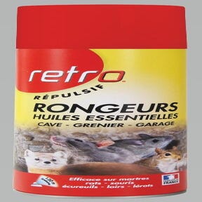 Répulsif de rongeur à l'huile de menthe poivrée pour rats de jardin et  lutte antiparasitaire contre les rats (boîte de 2, 40 pièces)