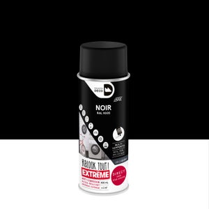 Bombe de peinture pelable Spraylast noir BRILLANT Motip 400ml