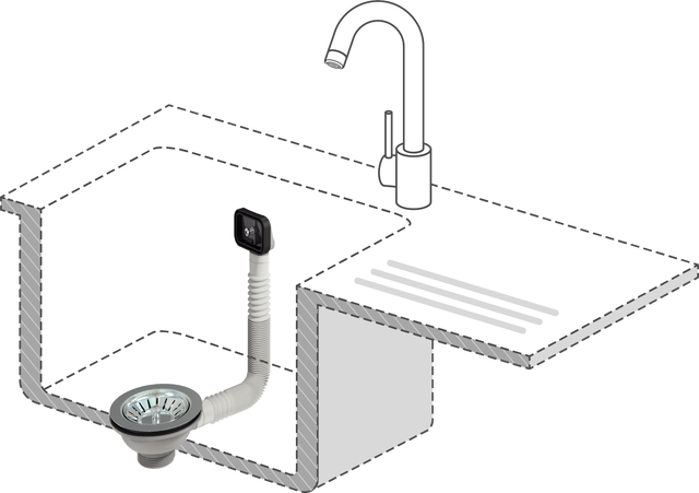 Bouchon en caoutchouc pour robinets de cuisine ou d'évier de 55 mm -  Cablematic