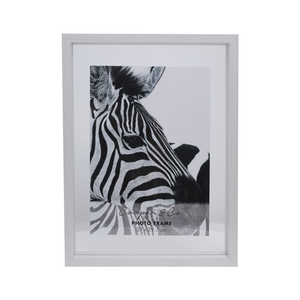 Deknudt cadre photo 20x20-30x30 cm - bois en blanc avec passe-partout -  s223k1 - Conforama