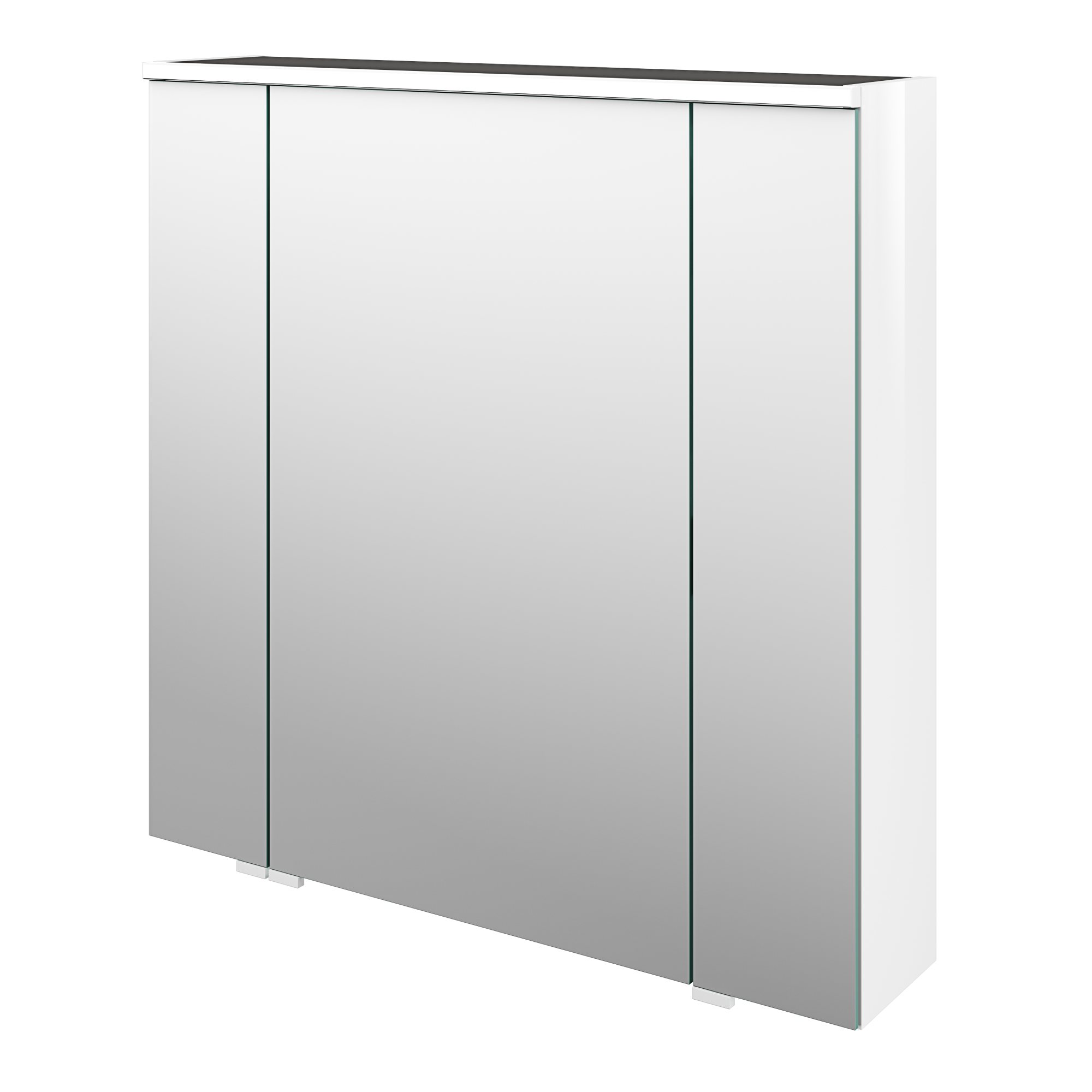 Armoire de toilette lumineuse l.75 cm H.75 cm P.17 cm, blanc Neo line