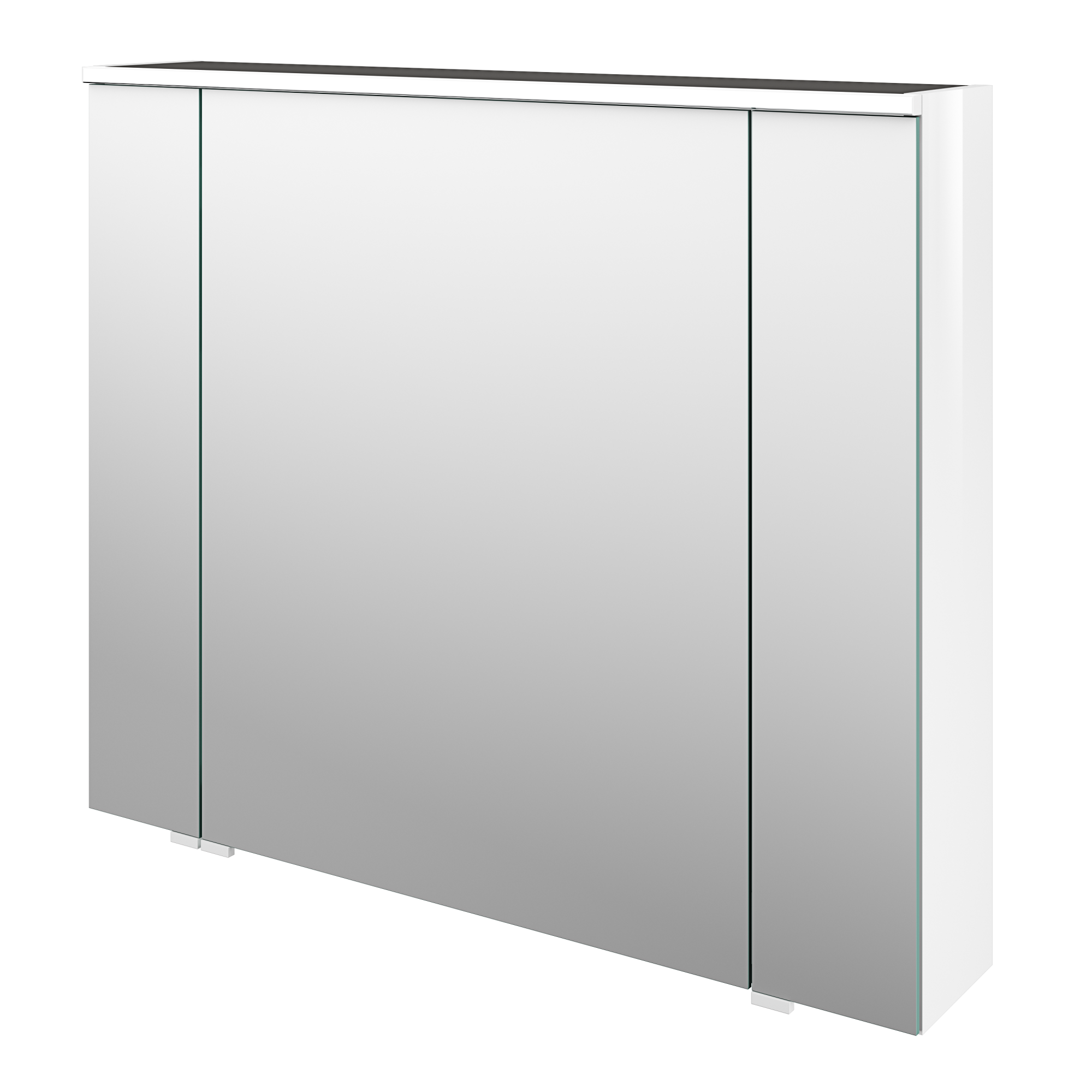 Armoire de toilette lumineuse l.90 cm H.75 cm P.17 cm, blanc Neo line