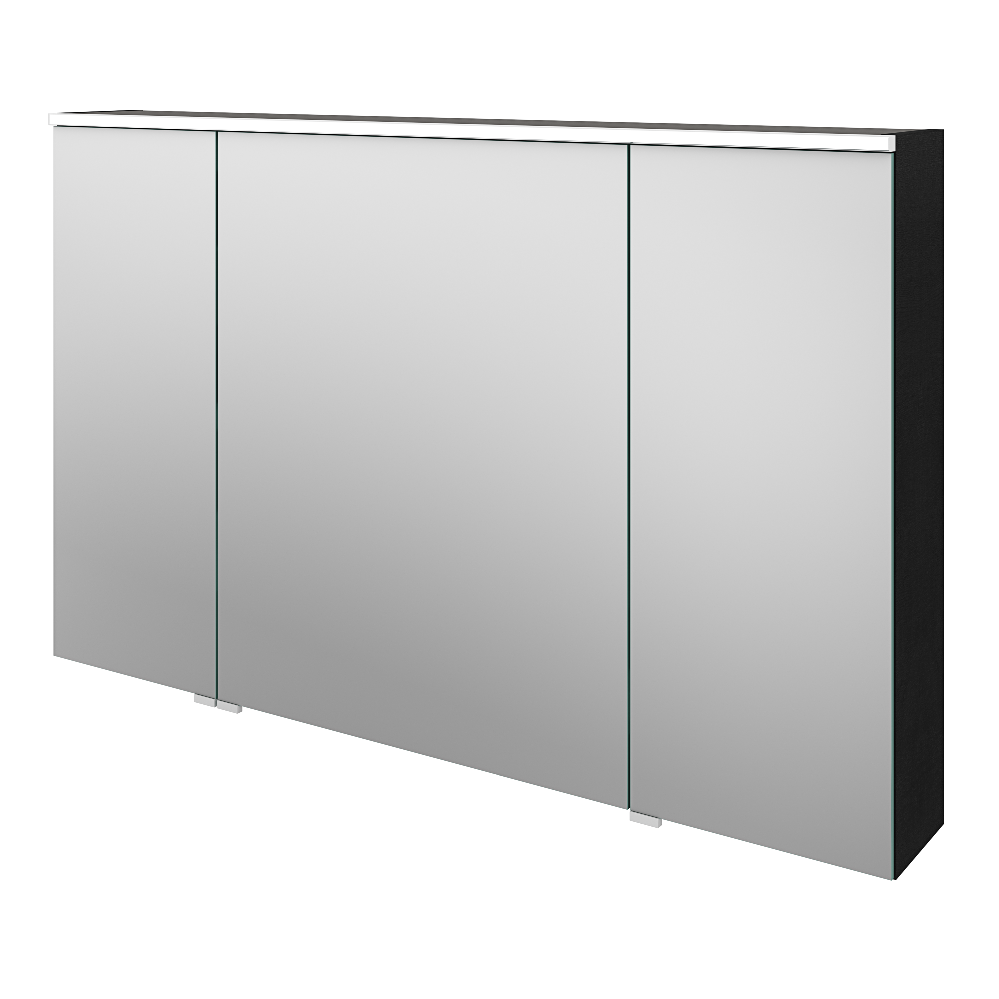 Armoire de toilette lumineuse l.120 cm H.75 cm P.17 cm, effet chêne