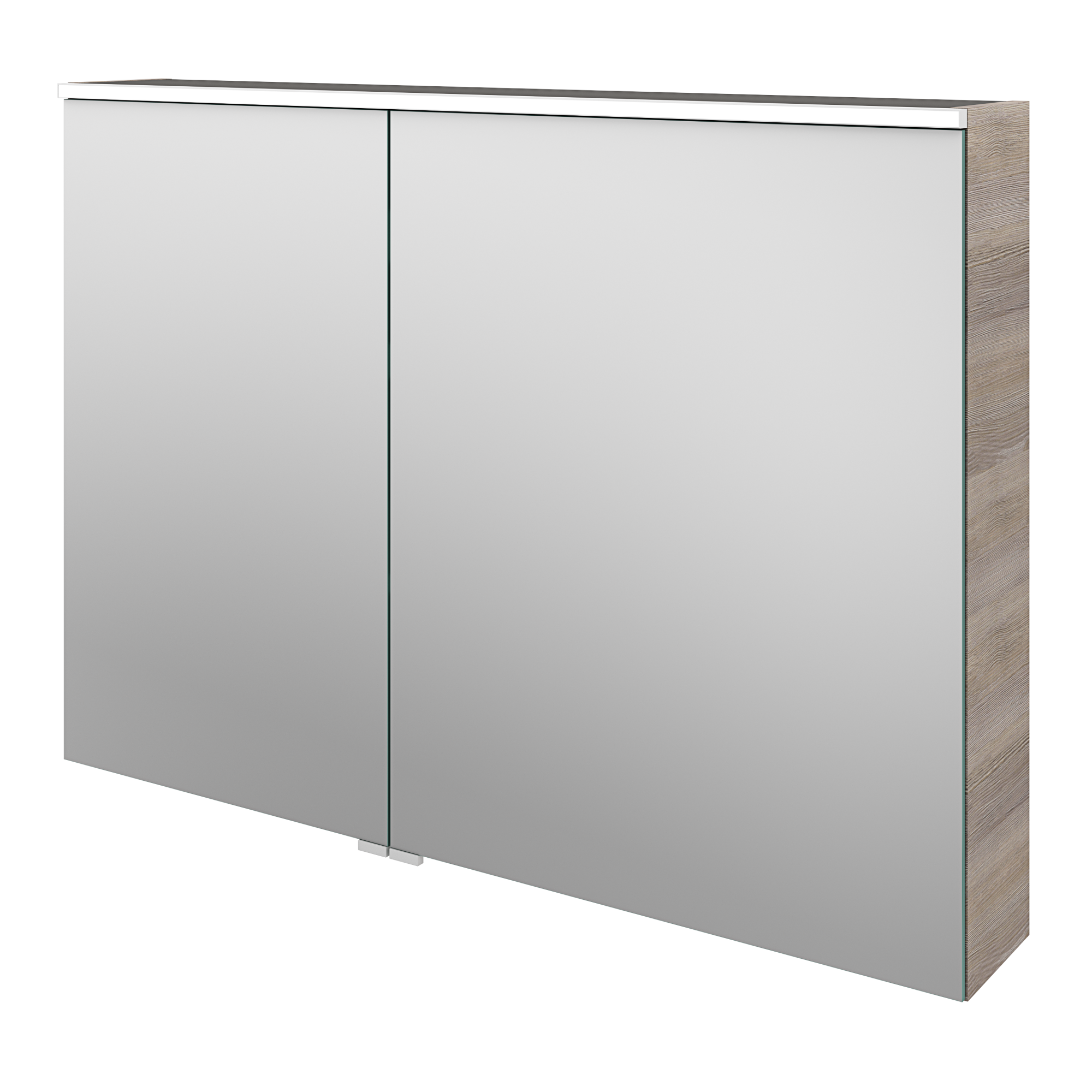 Armoire de toilette lumineuse l.105 cm H.75 cm P.17 cm, effet chêne