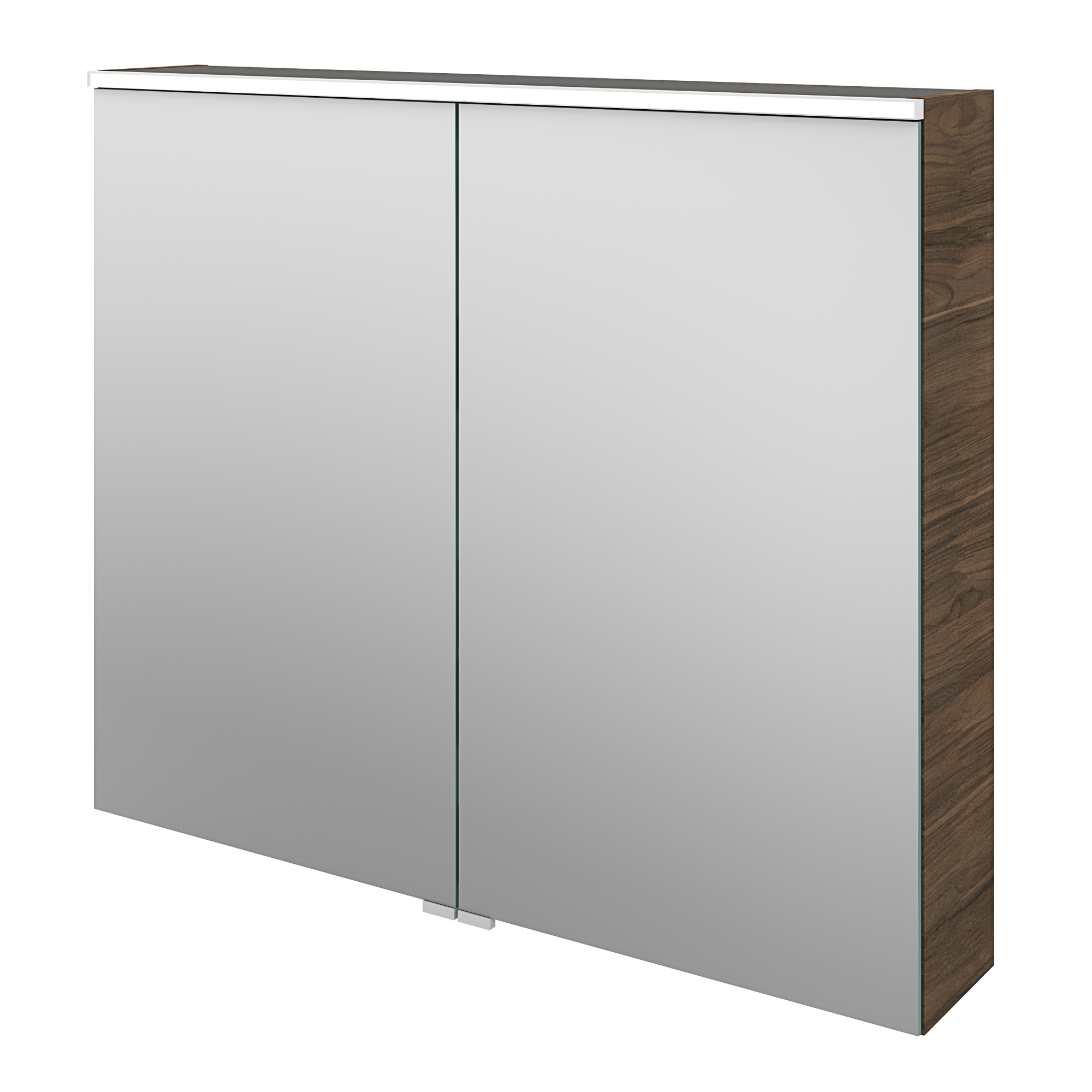 Armoire de toilette lumineuse l.90 cm H.75 cm P.17 cm, effet noyer Neo Leroy Merlin