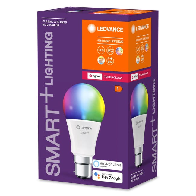 Ampoule LED Connectée B22 8W WiFi RGBW - SILAMP