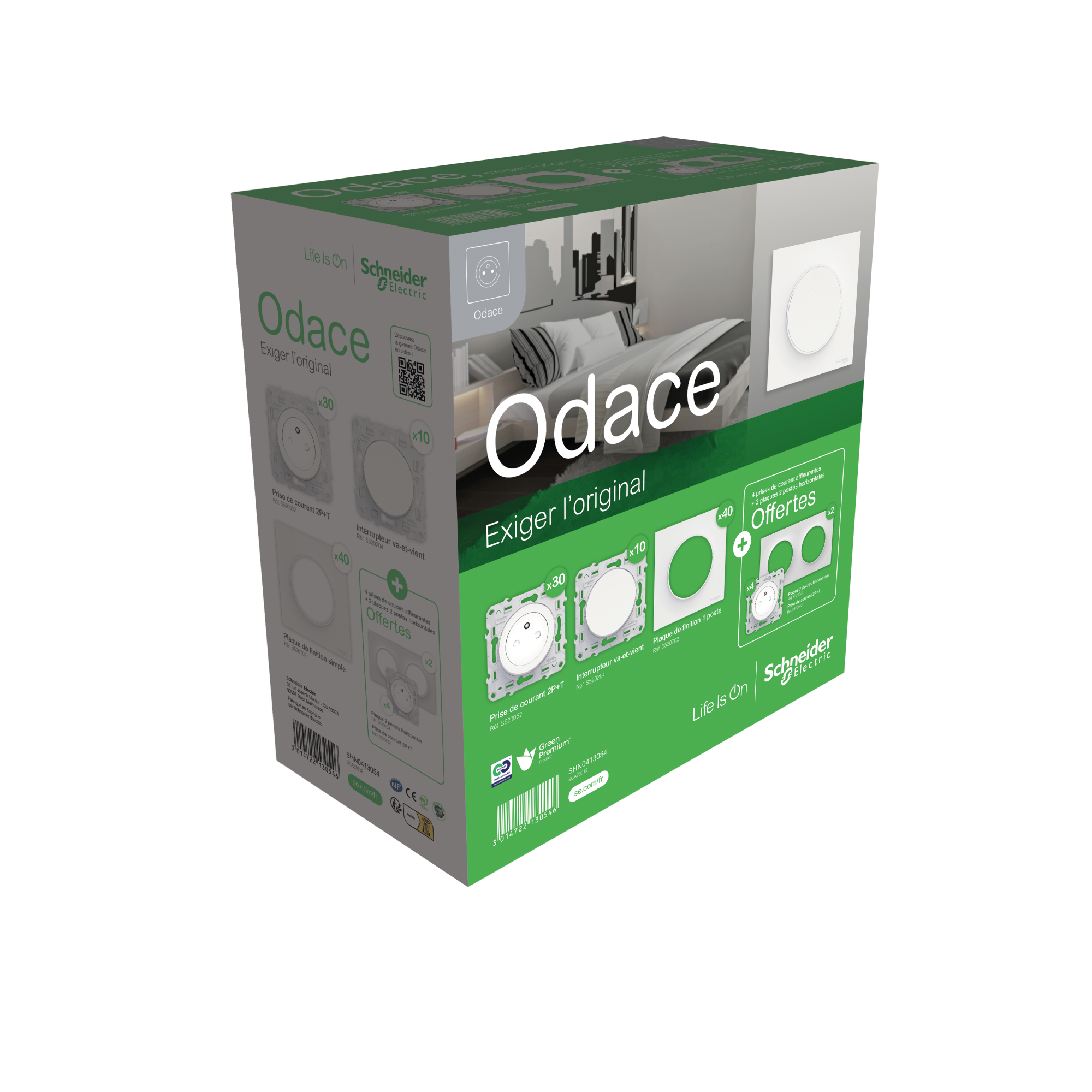 Probox 30prises+10 va et vient+plaques Odace+2 prises doubles offertes