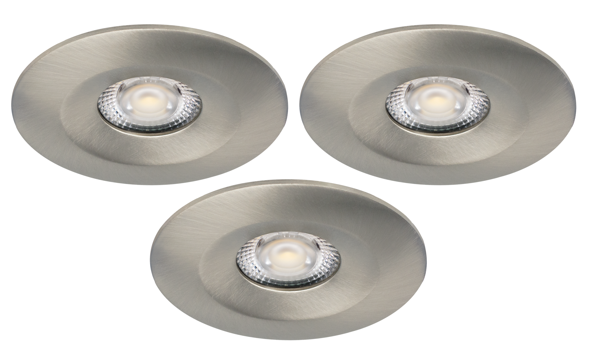 Kit 3 spots à encastrer SDB fixe Aspen LED, blanc chaud/neutre, ARIC