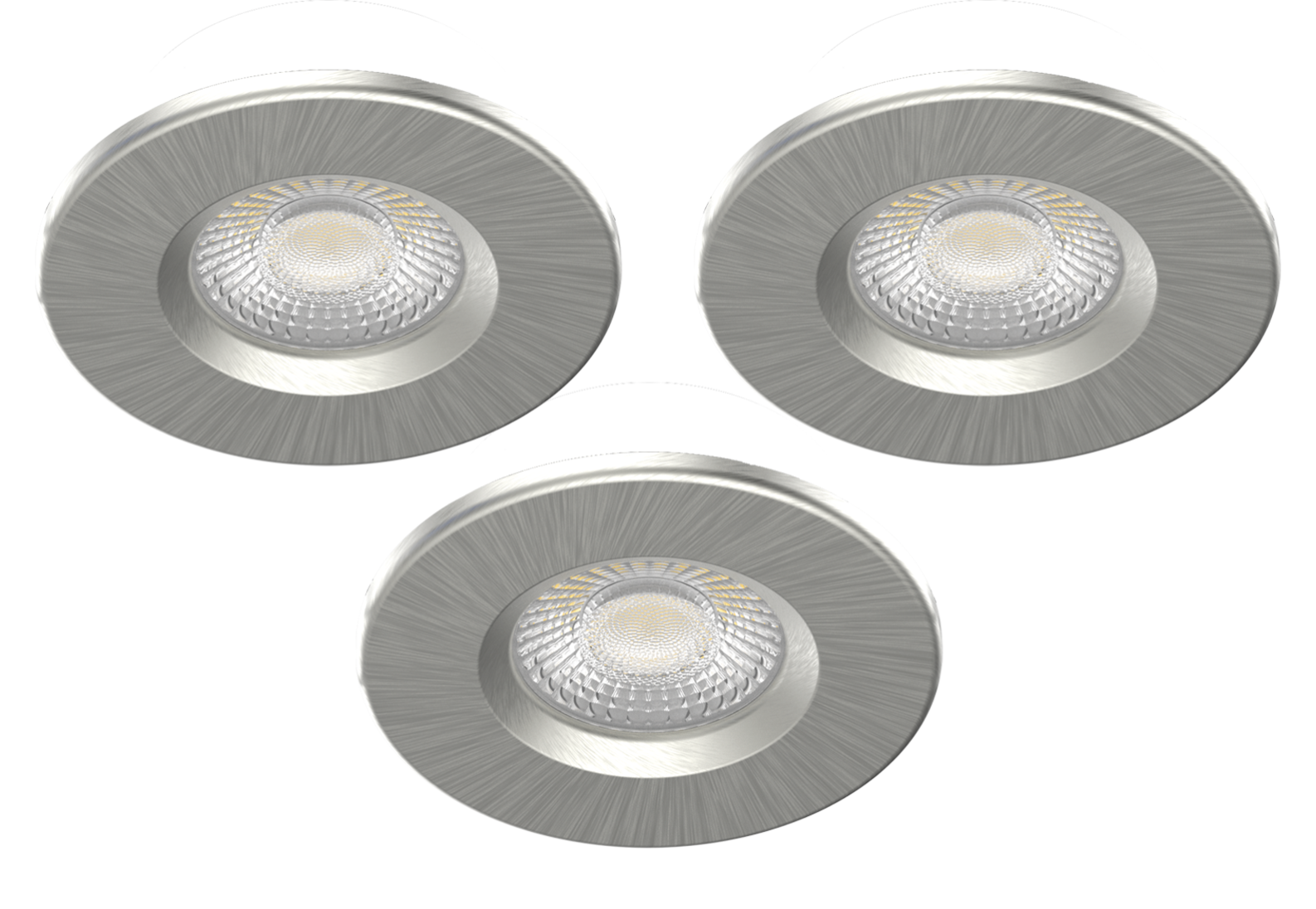 Kit 3 spots à encastrer SDB fixe Tyrion LED, blanc chaud/neutre, ARIC