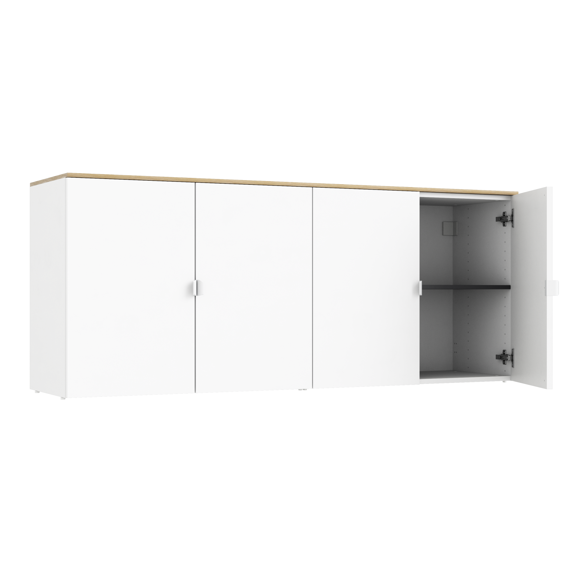 Meuble de rangement SPACEO Evo'm, blanc H.64 x l.160 x P.38 cm Leroy