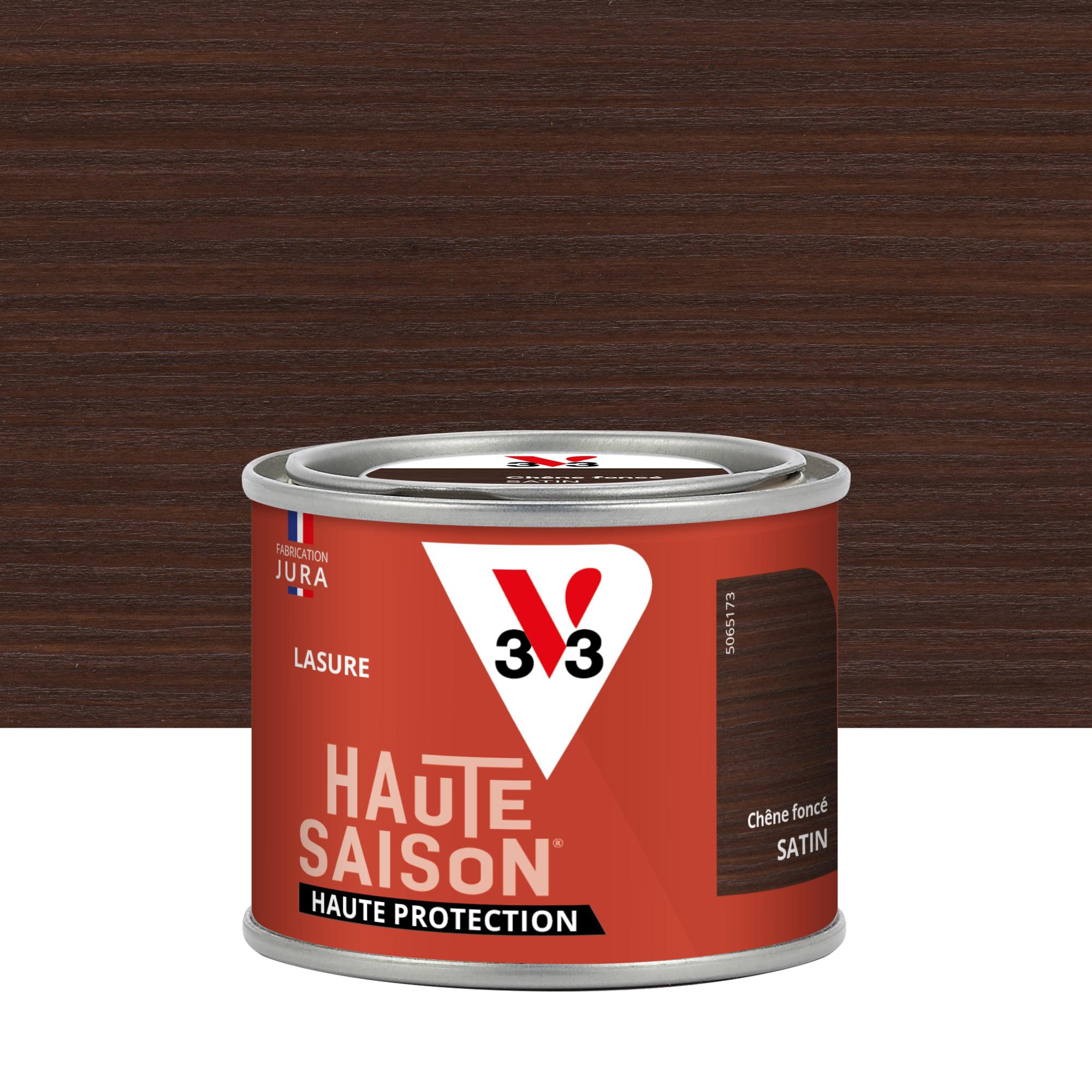 Lasure V33 Haute saison 8 ans chêne foncé satiné 0.125 l | Leroy Merlin