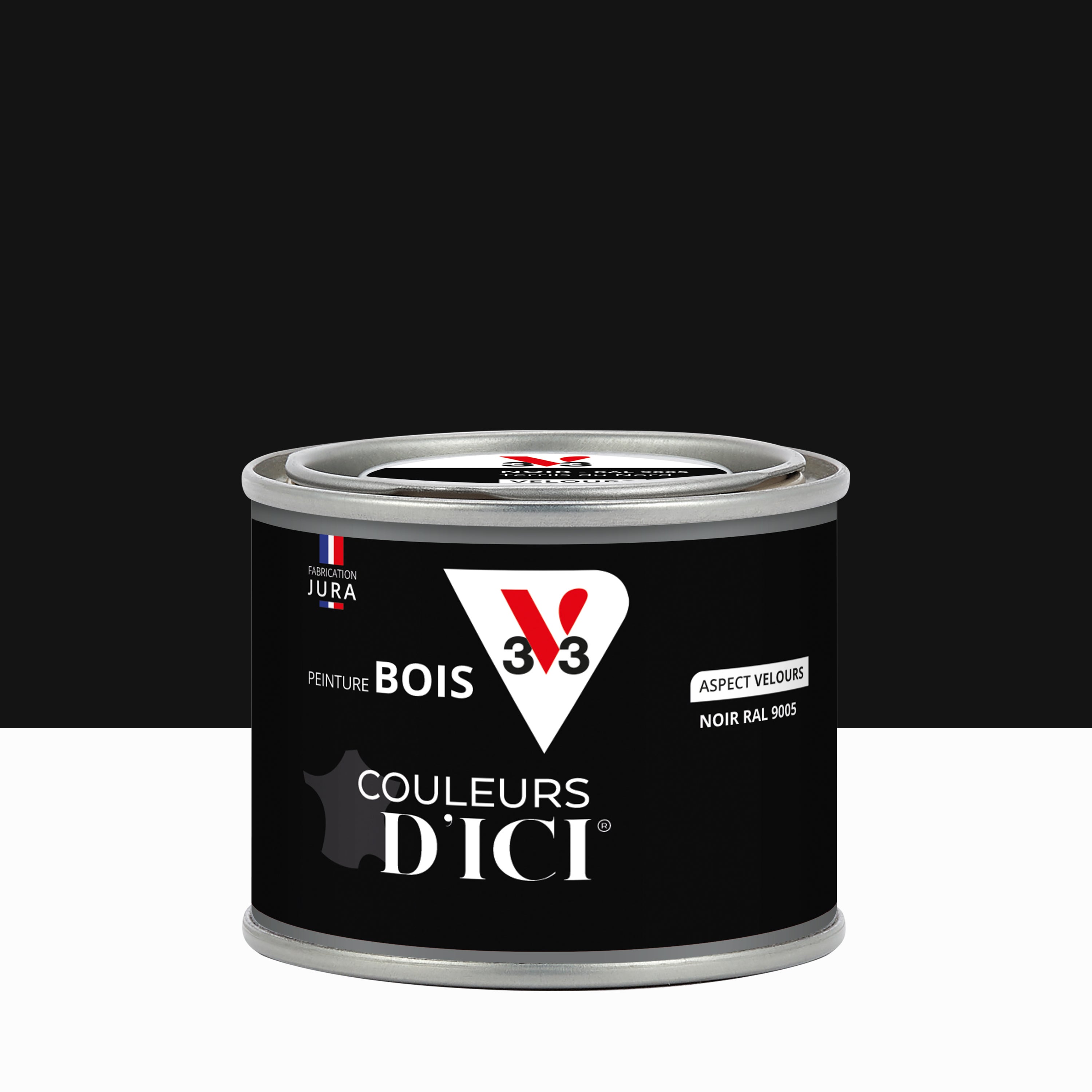 V33 Peinture bois extérieur Couleurs d'ici® V33, noir ombré velours