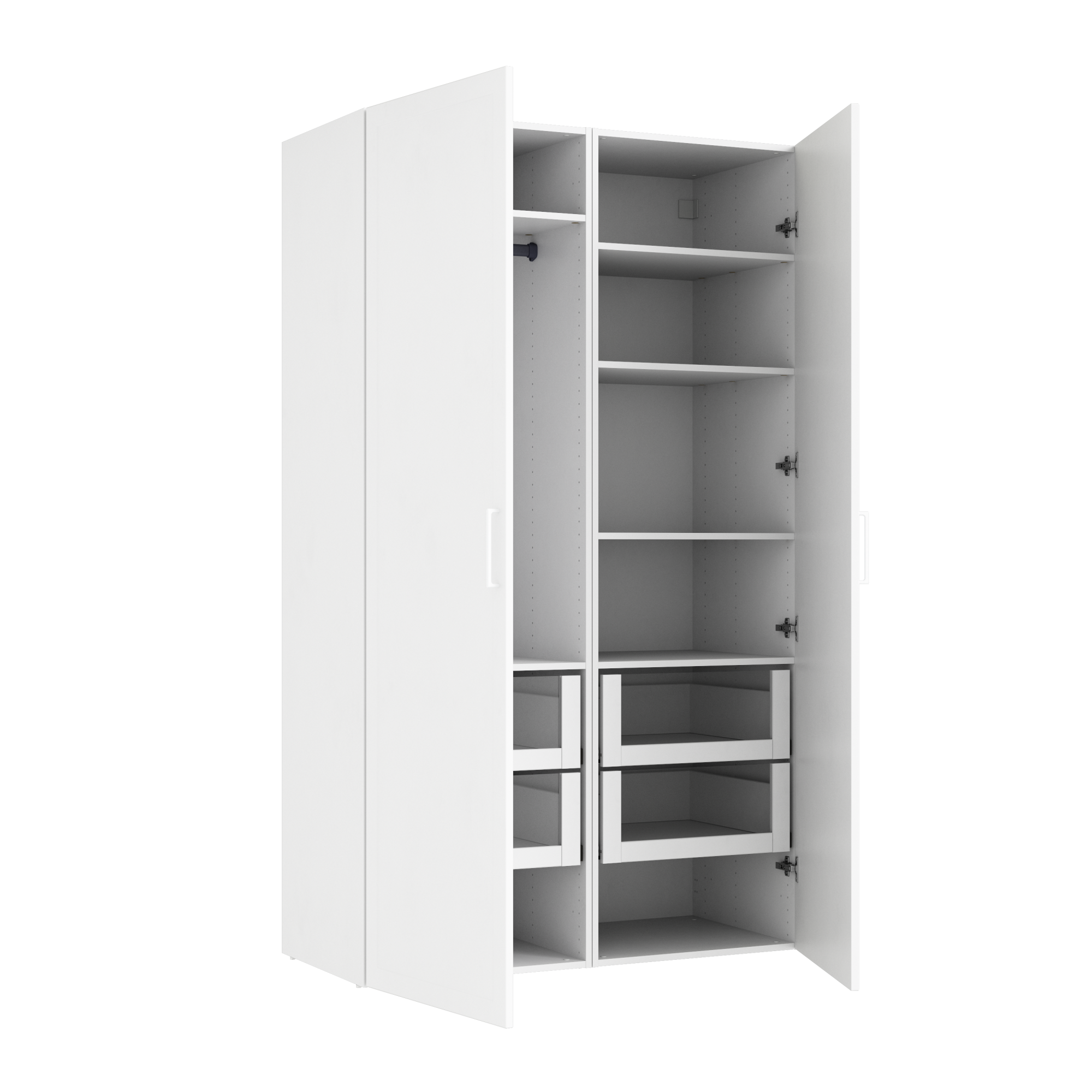 Dressing SPACEO Evo'm blanc H.204.8 x l.120 x P.54 cm Leroy Merlin