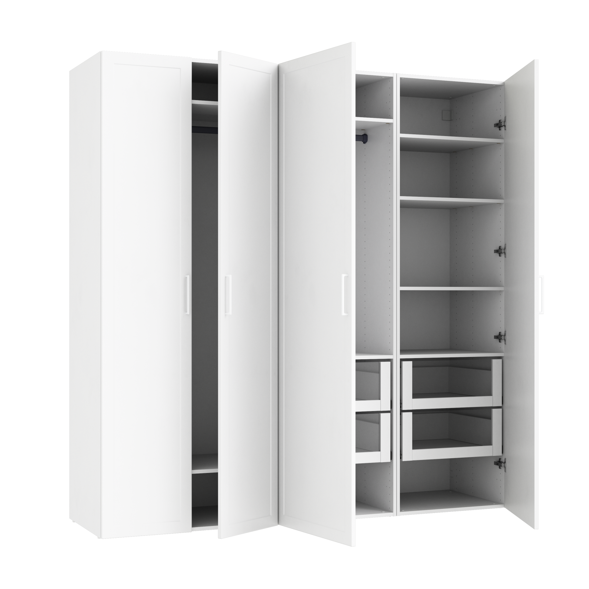 Dressing SPACEO Evo'M blanc H.204.8 x l.200 x P.54 cm Leroy Merlin