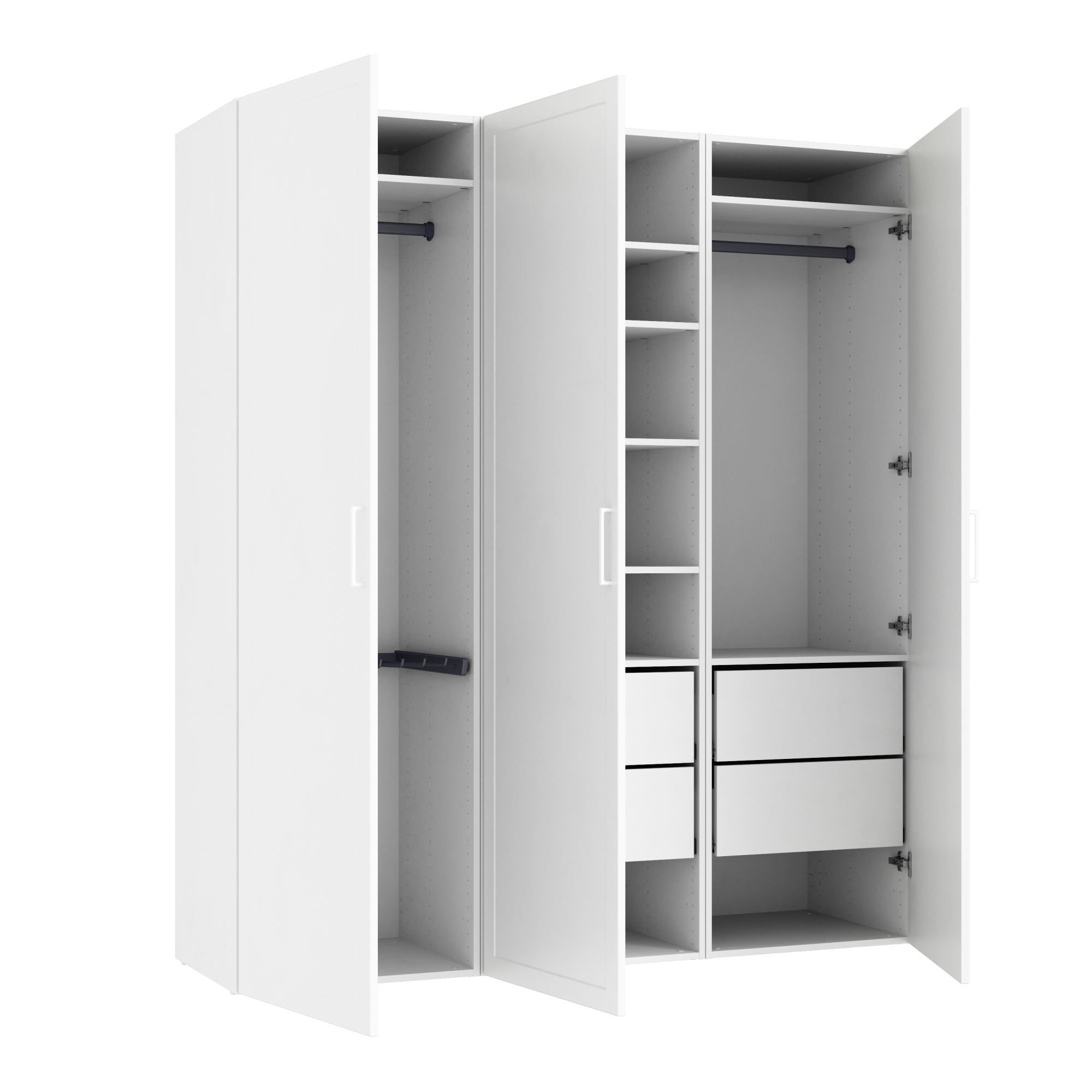 Dressing SPACEO Evo'm blanc H.204.8 x l.180 x P.54 cm Leroy Merlin