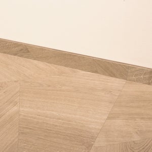 Plinthe grès cérame émaillé effet bois beige 8 x 66.2 cm Sandalo
