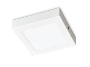 Plafonnier LED LINES carré (40W) en aluminium noir et blanc - Keria et  Laurie Lumière