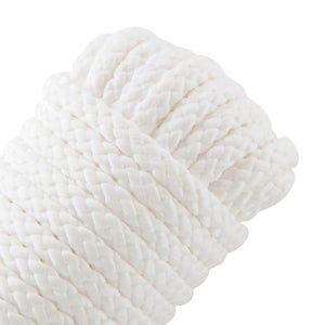 Corde Cordage en Polyester 12mm 30m Blanc Tressé PES multifilament