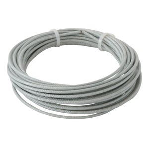 ZOLGINAH 50M/3mm Cable Métallique,3mm Cable Acier Revêtu,3mm Corde en Acier  Inoxydable à Suspendre