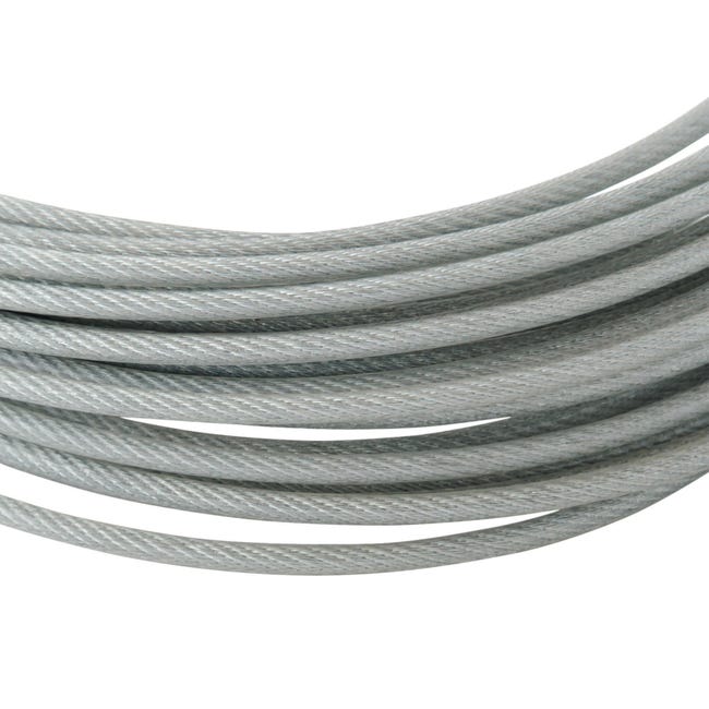 DQ-PP Câble en acier gainé avec œillets, Longueur : 0,3 m / 30 cm