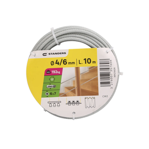 SET 50m câble acier galvanisé 6x19 6mm + 6 serre-câbles étrie et 2 tendeurs  a cage crochet-oeil : : Commerce, Industrie et Science