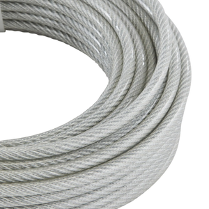 200m PVC cable acier 6mm rouge couleur 1x19 gaine corde de foresterie  galvanisé avec revetement en polymere : : Bricolage