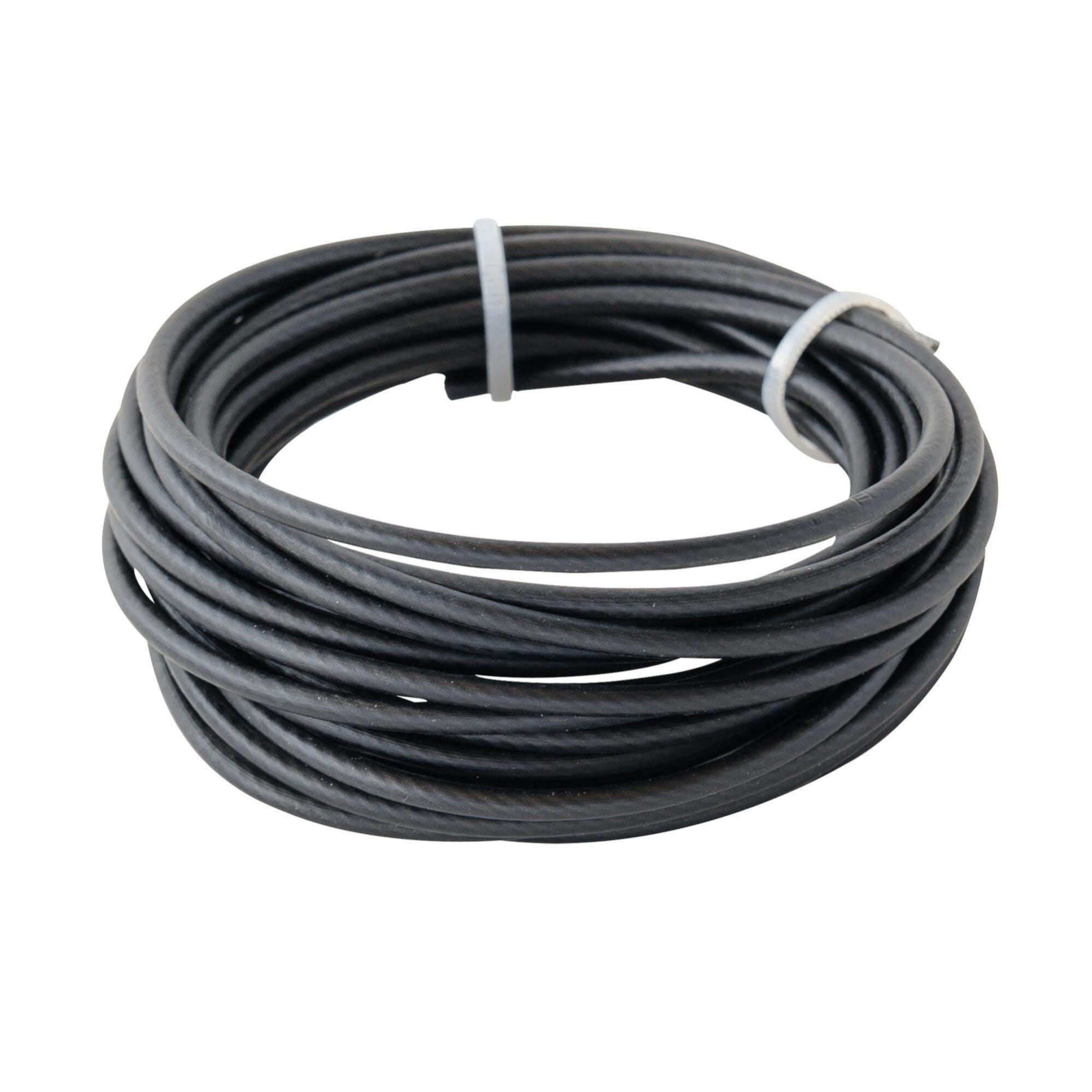 Câble acier gainé noir diamètre 3 mm 450daN longueur 50m