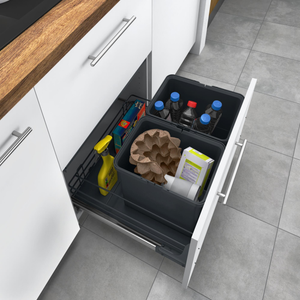 EINFEBEN 2x 60cm tiroir de cuisine placard coulissant tiroir télescopique  cuisine étagère panier coulissant