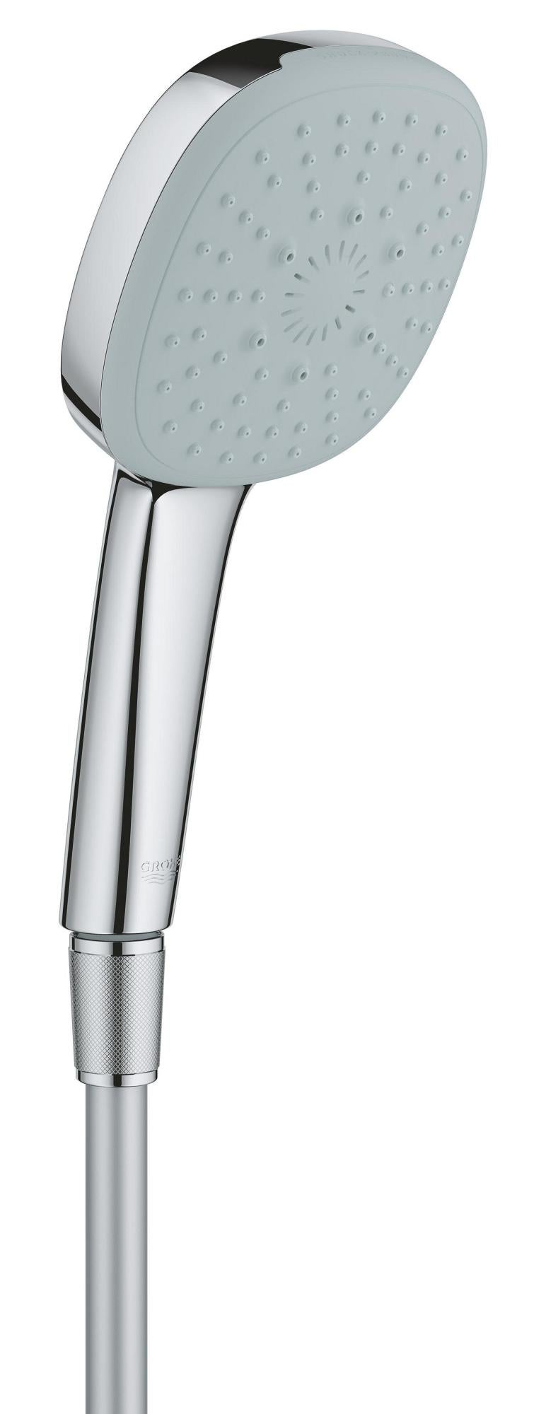 Pommeau de douche 3 jets et flexible3, GROHE Vitalio comfort chrome