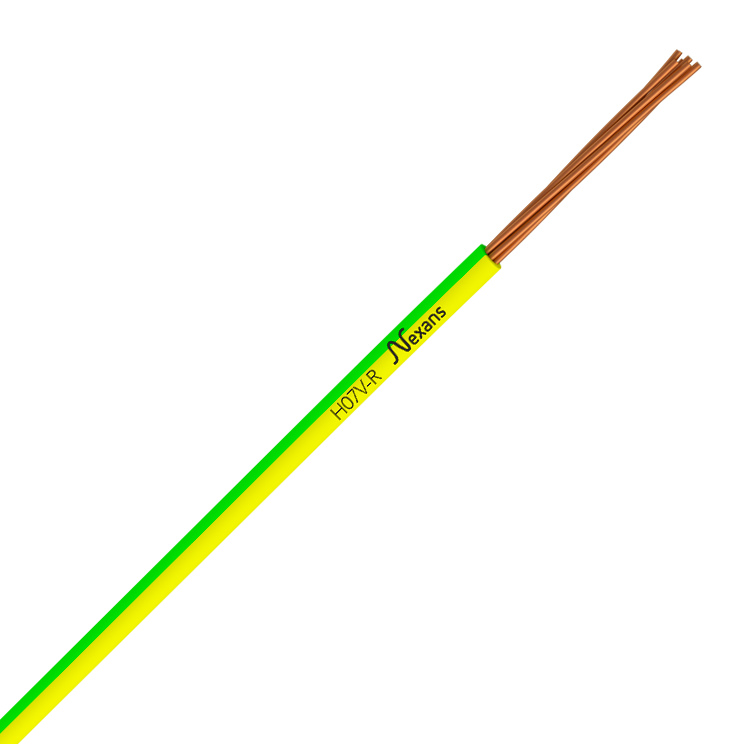 Fil électrique HO7VR 16mm², en couronne de L.100 m, vert/jaune | Leroy ...