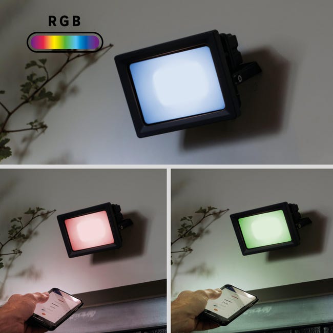 Projecteur à fixer extérieur module led 3000 Lm noir Enki INSPIRE - 1