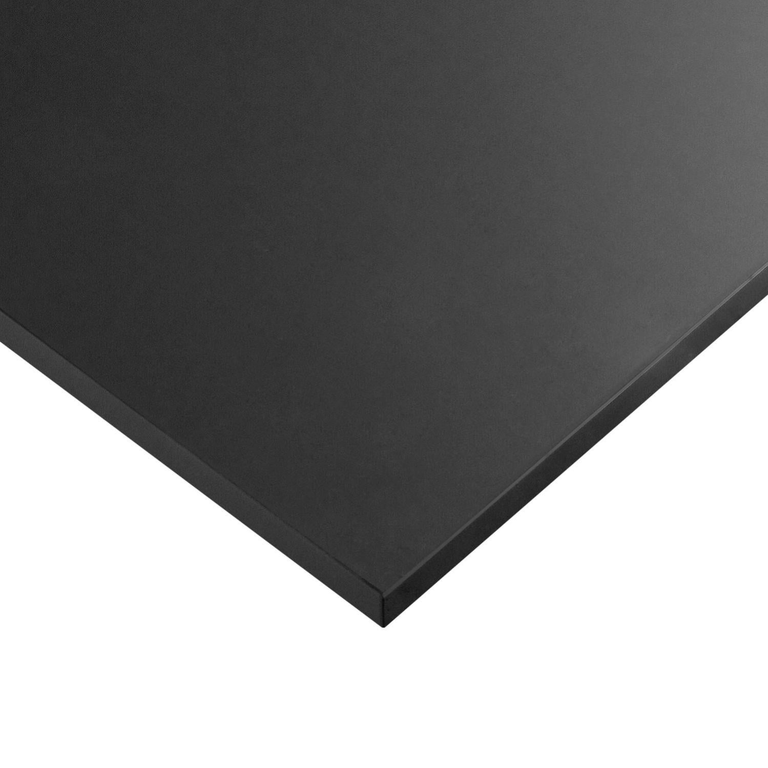 Plan de travail stratifié surmesure NOIR XTRAMAT Ep.16 mm Leroy Merlin