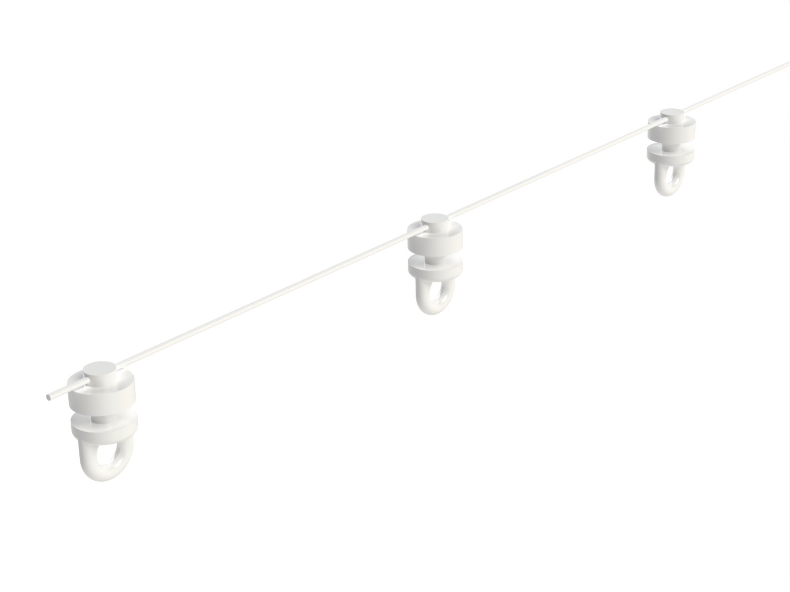 Poulie en plastique blanc Rail, L.350 cm Leroy Merlin