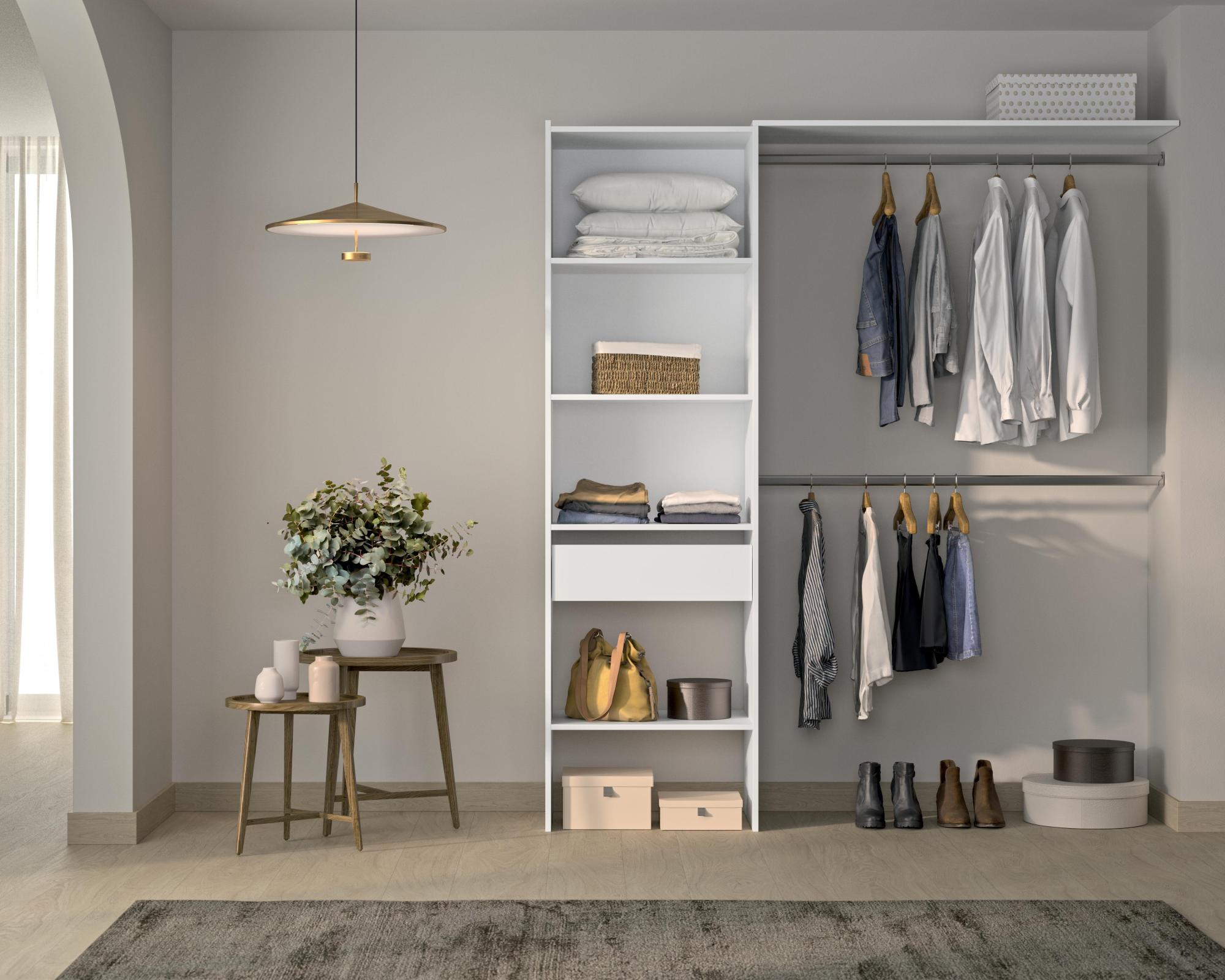 Kit dressing ajustable Robusto H.203.5xL.121.6 à 178.3xP.44.4 cm