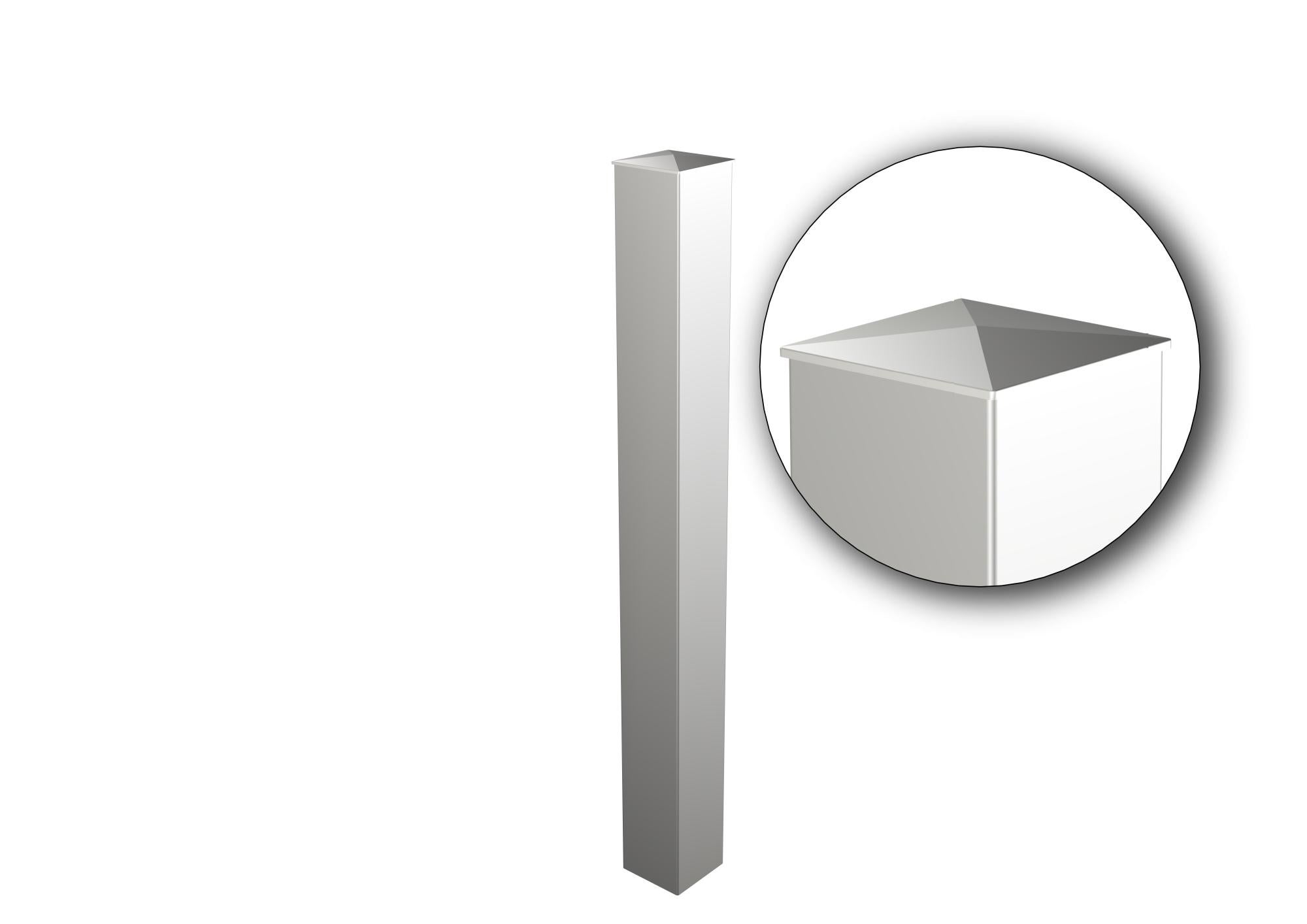 Poteau à sceller aluminium blanc 9016 ROY L.15xl.15xH.205cm | Leroy Merlin