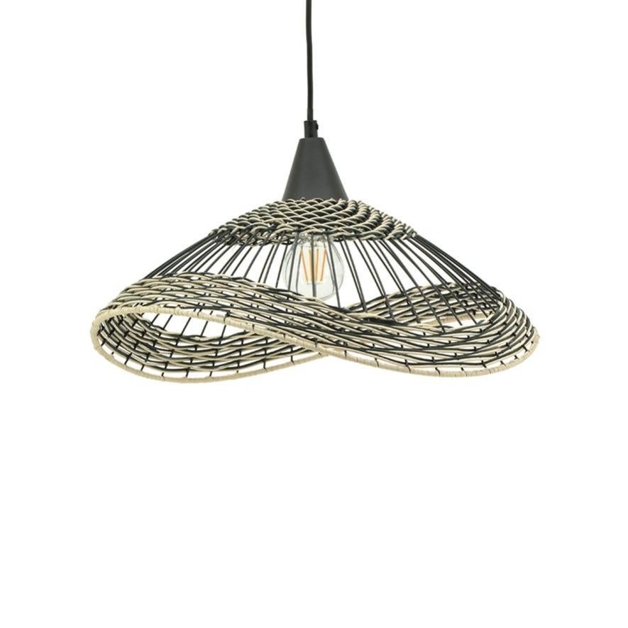 Suspension Kasteli, rotin, multicouleur, Diam.45 cm, E27 Leroy Merlin