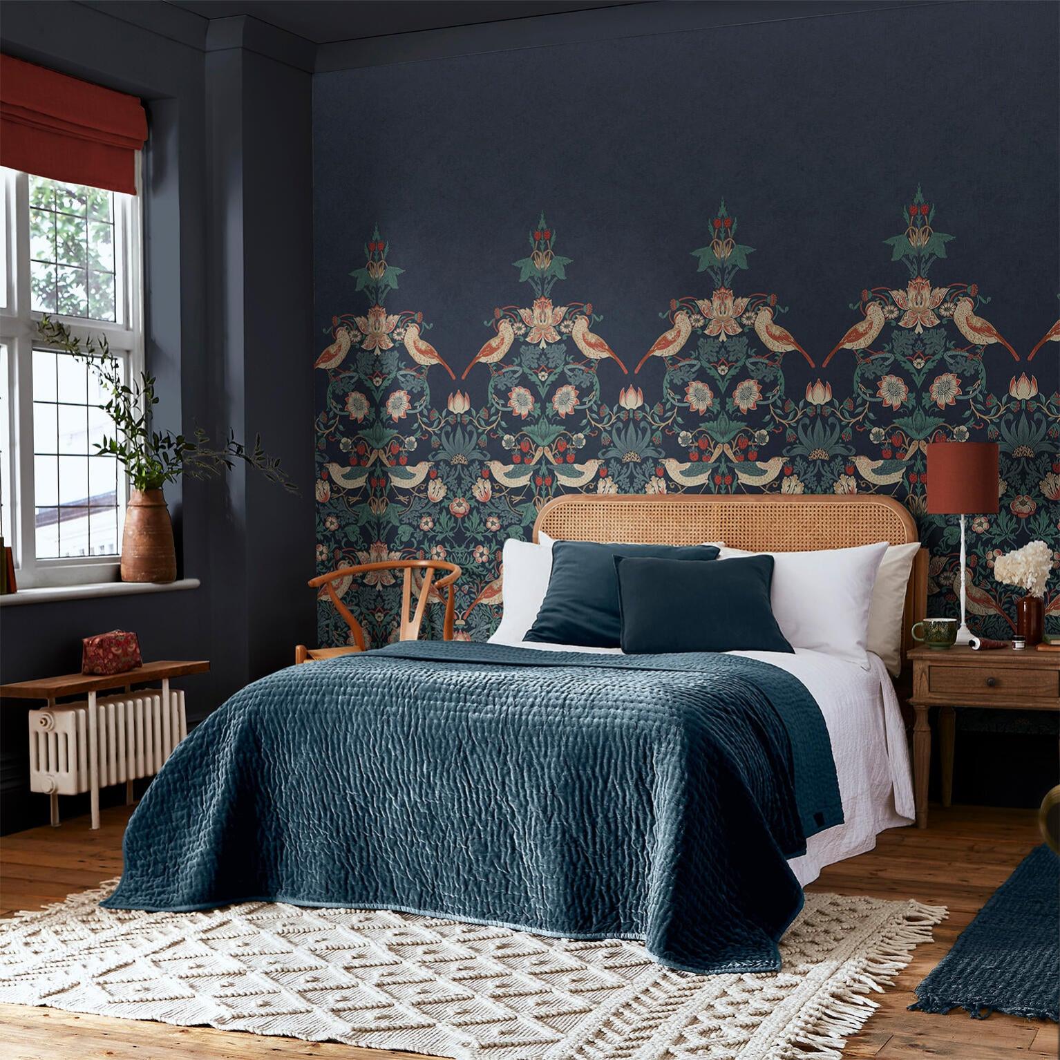 MAISON DE POUPÉES Régence Bande Bleu Sur Crème Miniature 1:24 Papier