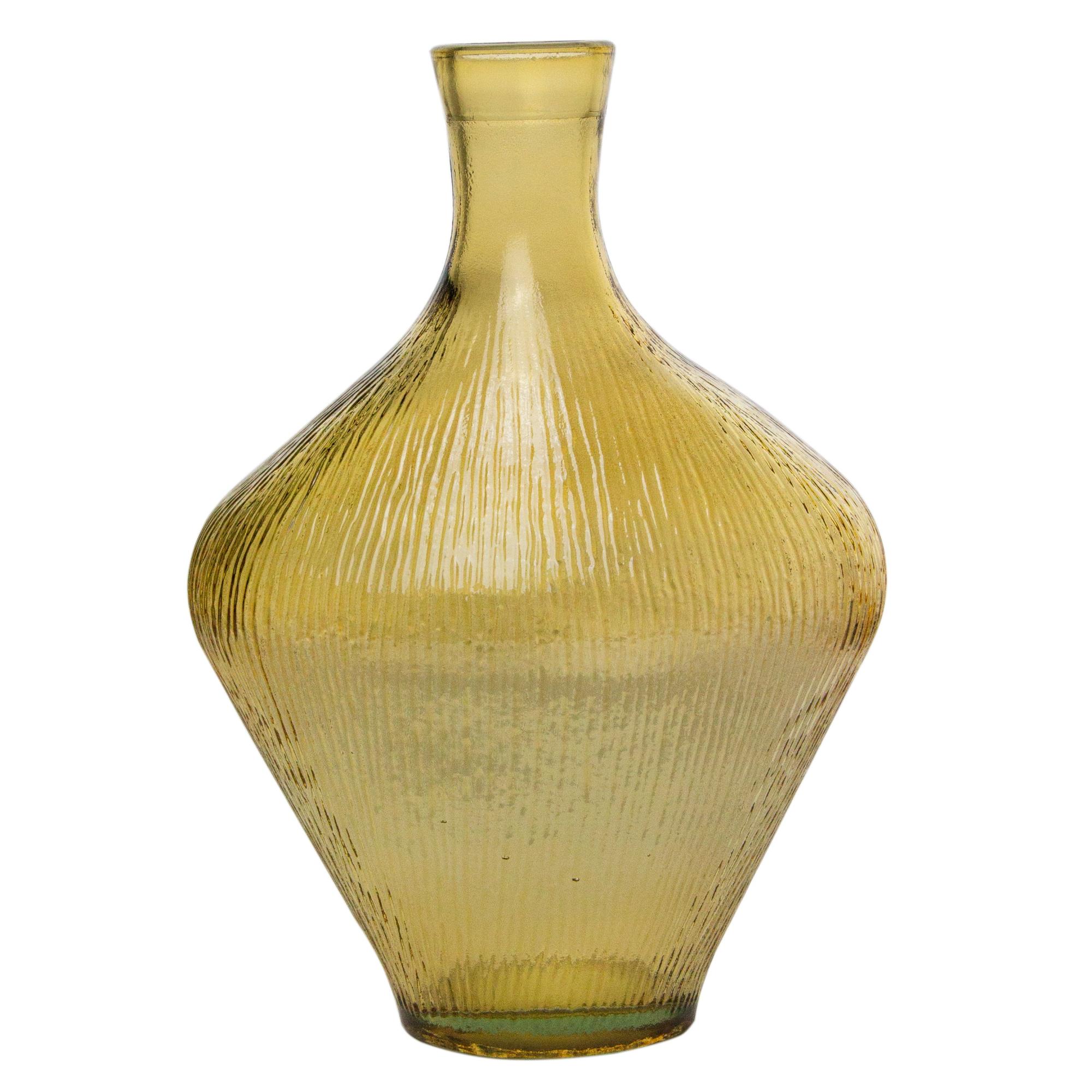 Vase Dame Jeanne verre Zen, safran l.19 x H.27 cm Leroy Merlin