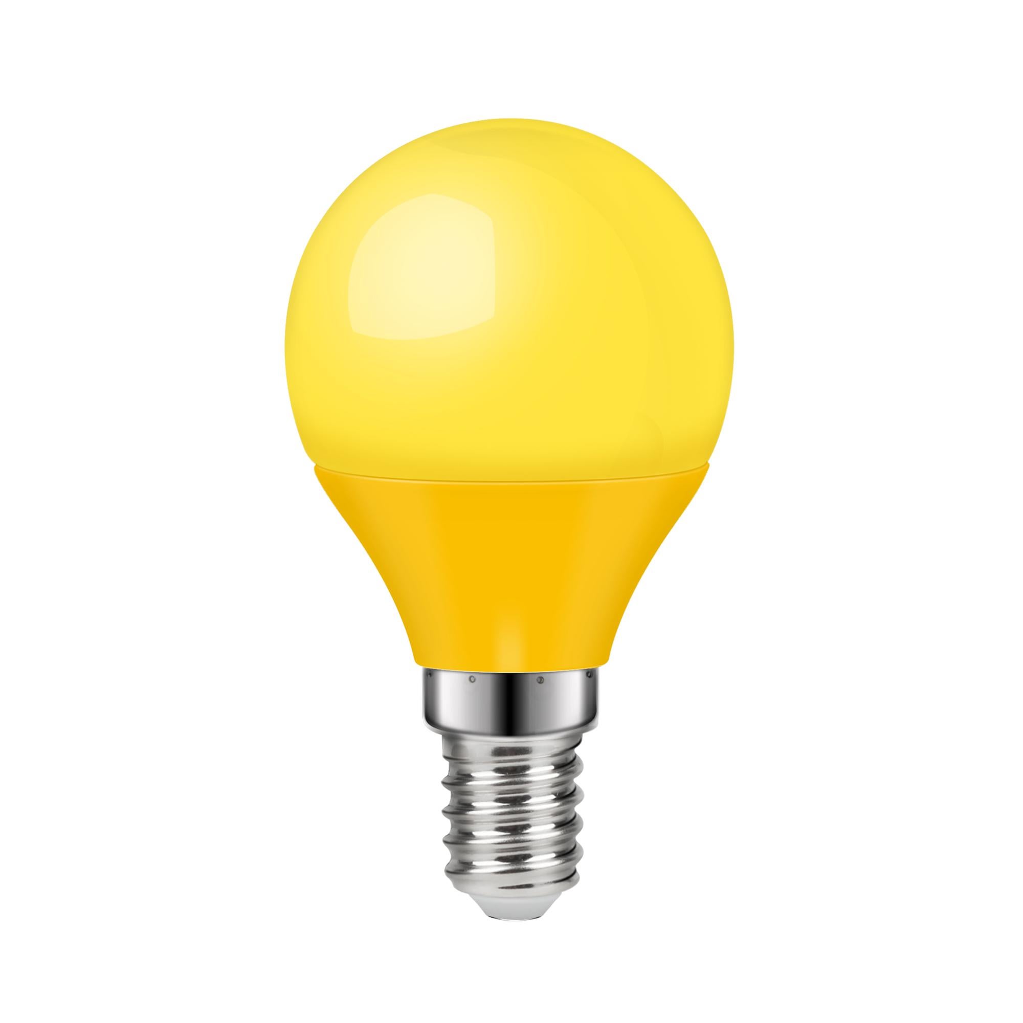 Ampoule led jaune sphérique E14 160 Lm = 17 W blanc chaud, LEXMAN