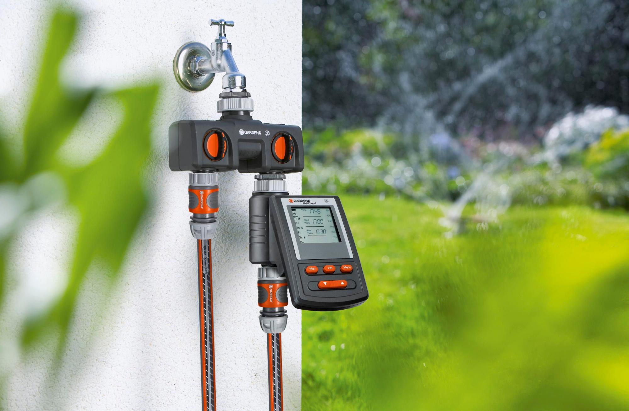 Distributore Acqua Giardino GARDENA 8194 - Quattro Vie - Rubinetti Per Canale