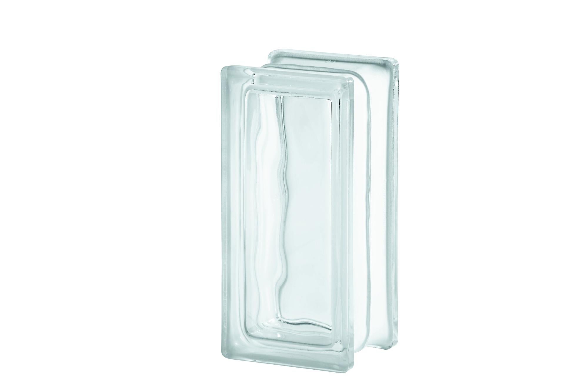 Vetromattone Ondulato Trasparente 19x19x8 Cm – Lotto Da 5 Pezzi Per Pareti E Design - Foto 2