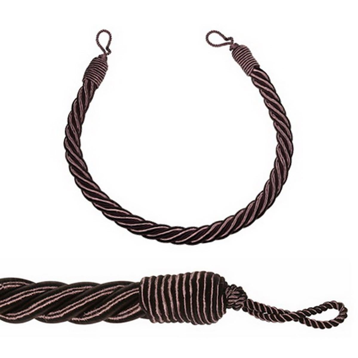 Fermatende In Pelle PU Vintage Marrone - Set Da 4 Cinghie Regolabili Per Tende, 67 Cm - 3