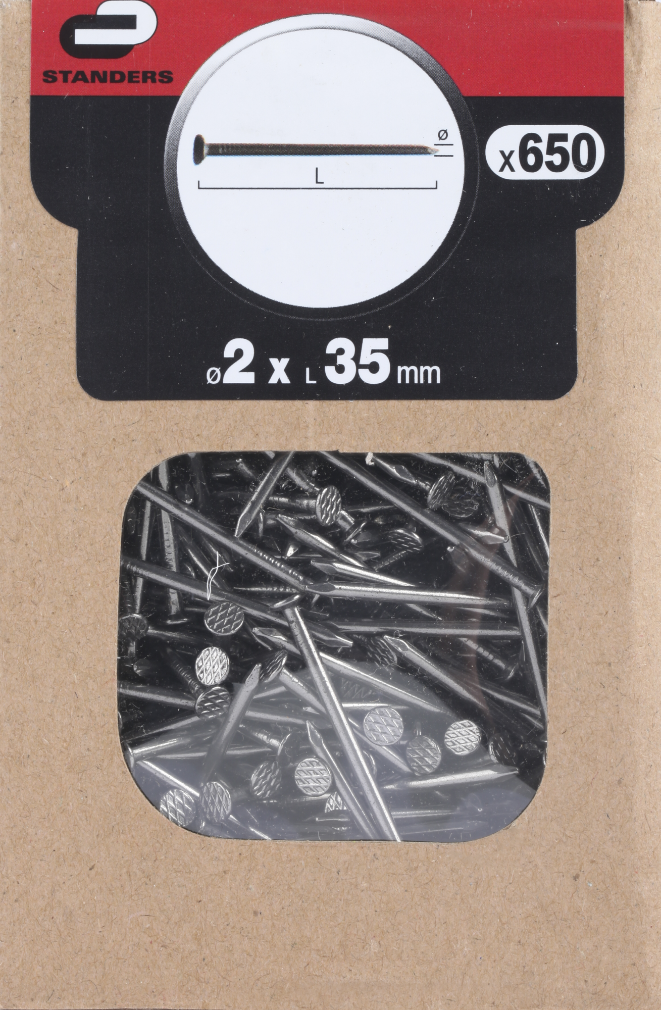 Perni In Acciaio Per Battiscopa 1.5x35 Mm - Testa Piatta, Confezione Da 100 Pezzi - Foto 5