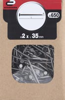 Perni In Acciaio Per Battiscopa 1.5x35 Mm - Testa Piatta, Confezione Da 100 Pezzi - Foto 5