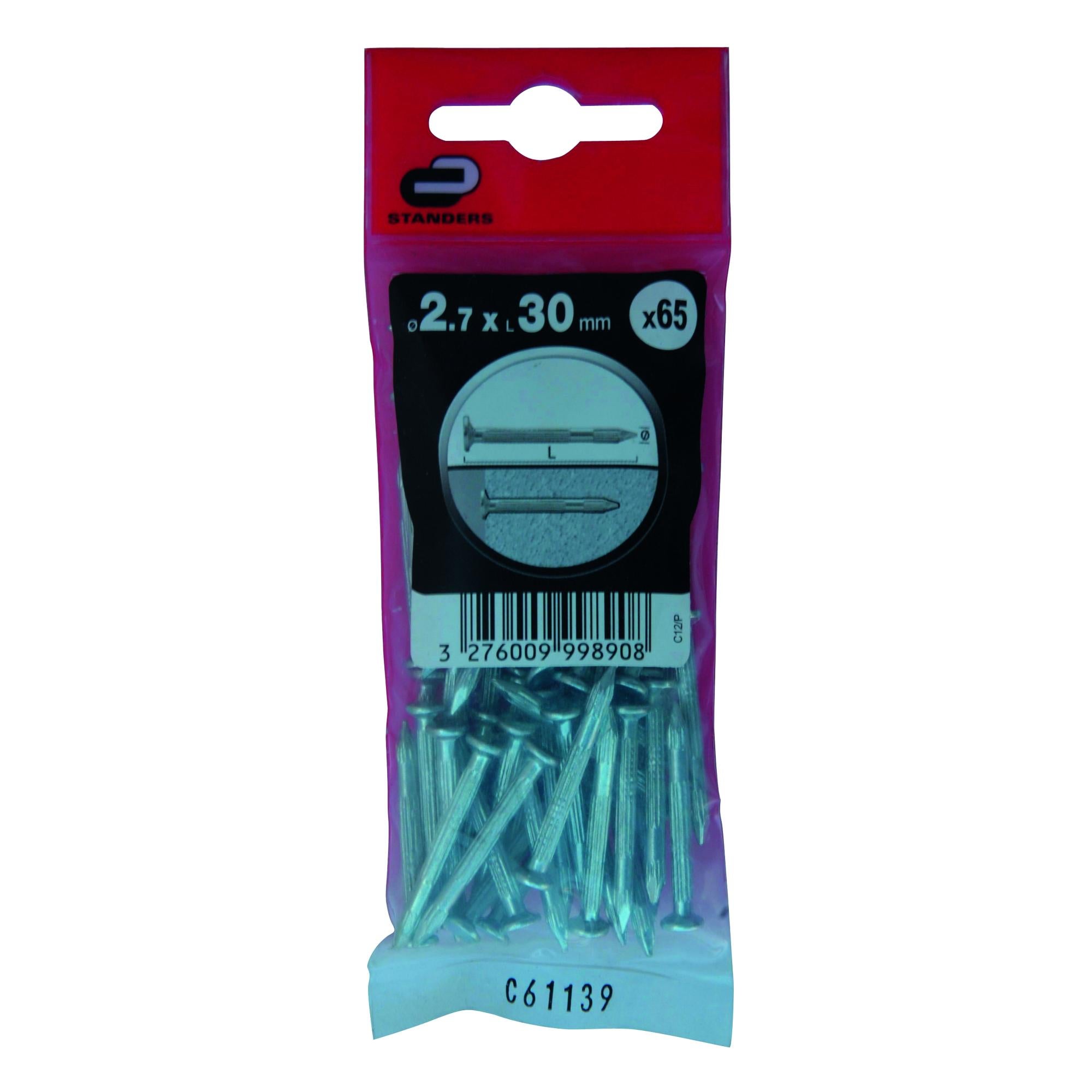 250 Chiodi A Testa Piatta Zincati Assortiti – 6 Misure Metriche, Confezione Craft 4 You