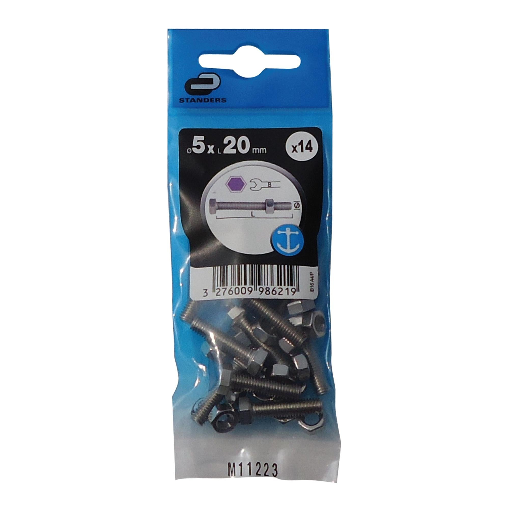 20 Dadi A Testa Esagonale Piatta M8 – Filetto Interno, Chiave Brugola 5 Mm, Acciaio Zincato, 19x16 Mm