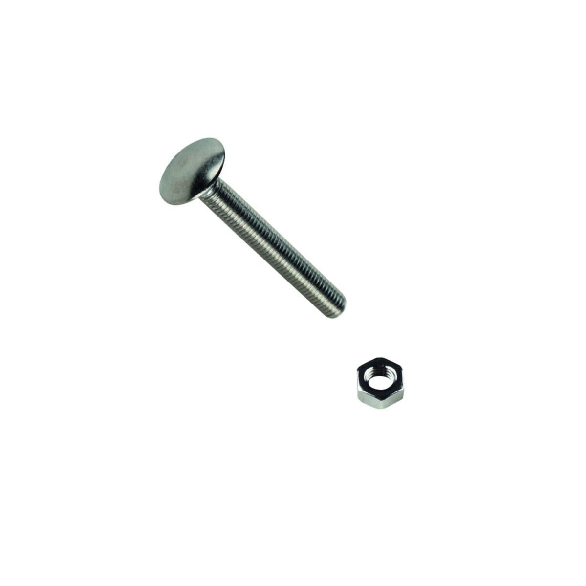 30 Bulloni A Testa Tonda M6 X 30 In Acciaio Inox 304 - Resistenti Alla Ruggine